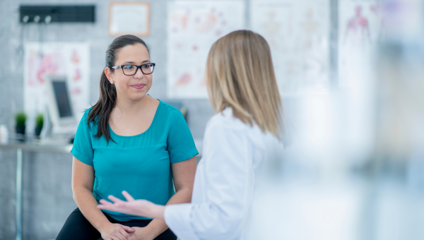 Doctor consulting a patient about hormonal balance and health